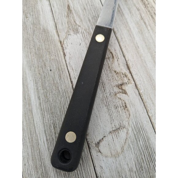 Vintage Flint Arrowhead Stainless USA Serving Meat Fork 12" Black Handle USA - Picture 3 of 8